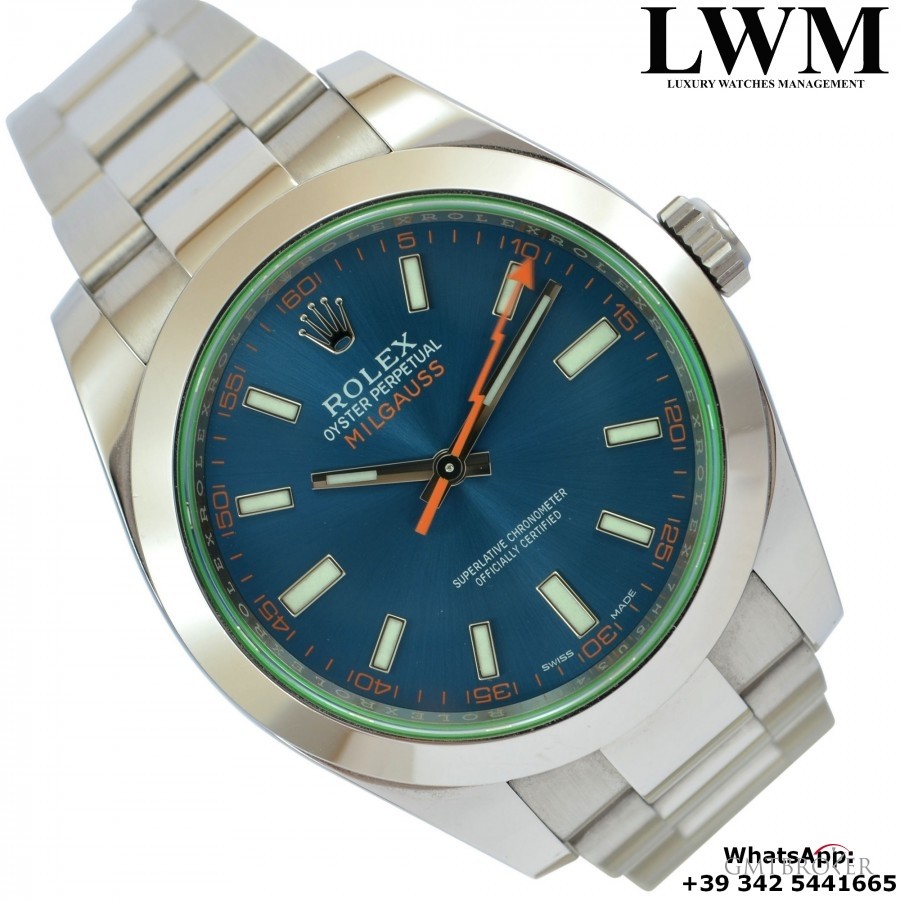 Rolex Milgauss 116400GV Blue Dial Like New Full S 116400GV 835708