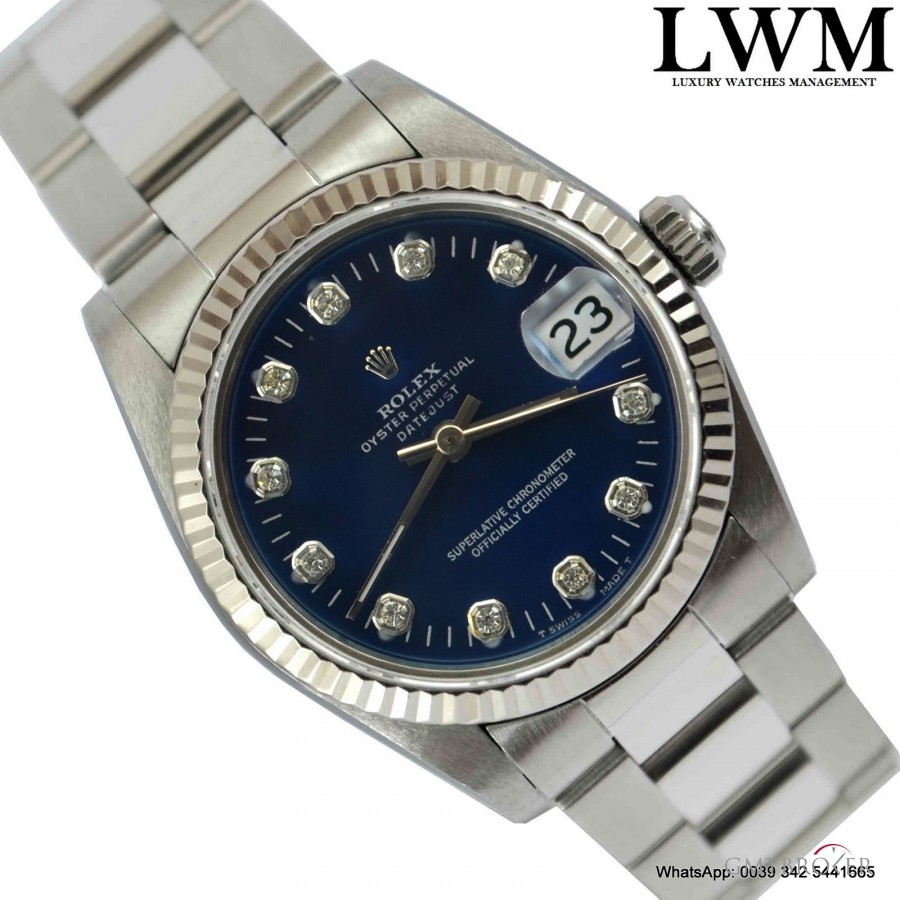 Rolex Datejust 68274 soleil dial blue color diamo 68274 828899
