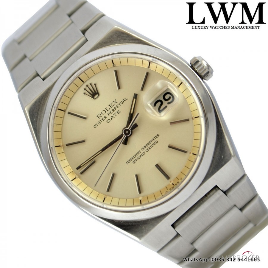 Cartier Oyster Perpetual Date 1530 cream dial very rare 19 1530 771602