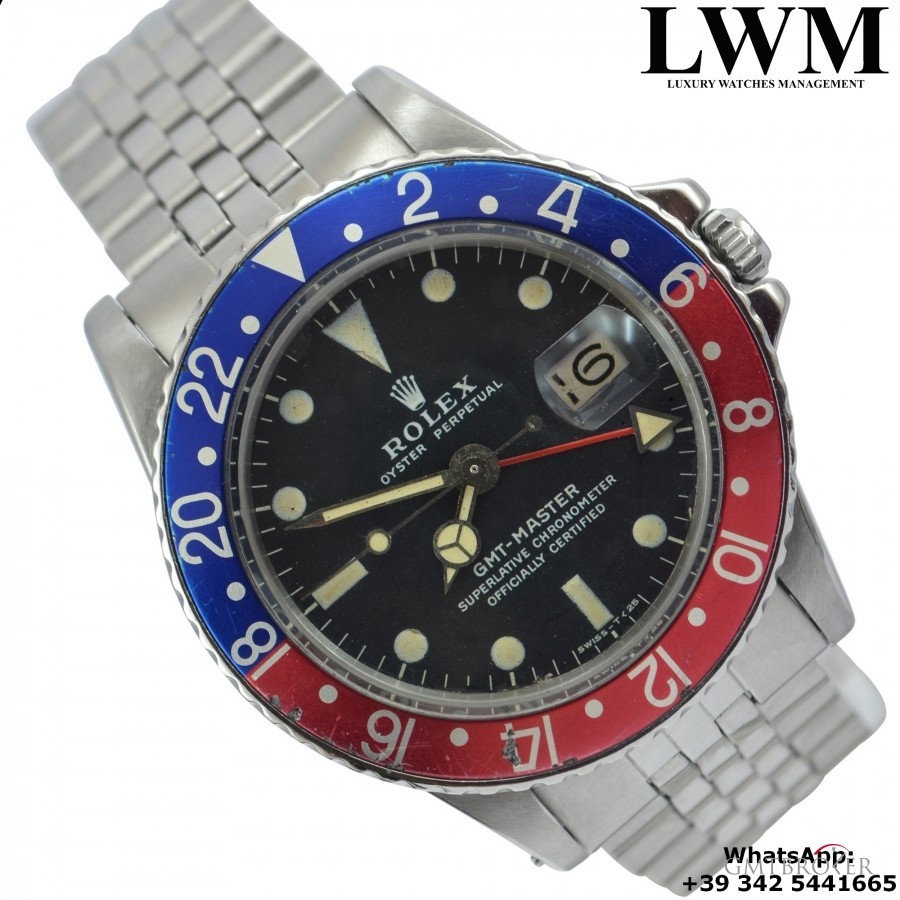 Rolex GMT Master 1675 Pepsi bezel 1971 1675 854801