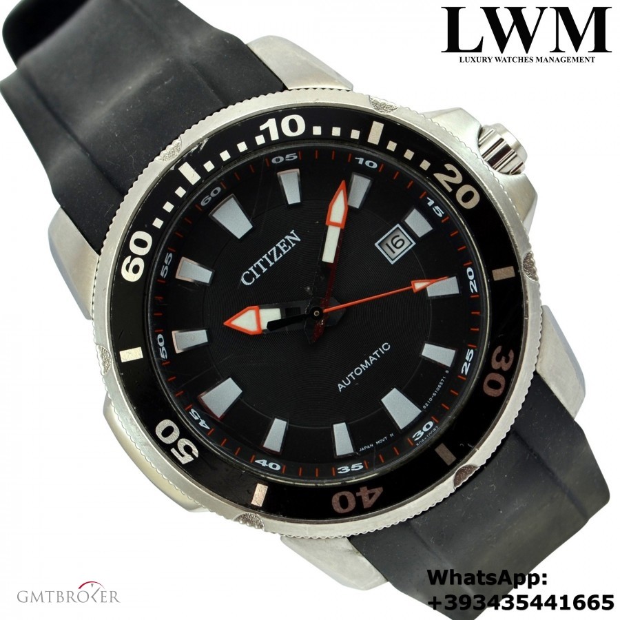 Anonimo CITIZEN   Diver NJ0011-01E date black dial full se NJ0011-01E 865199