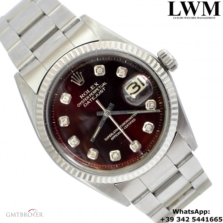 Rolex Datejust 1600 bordeaux diamond dial 1600 837346