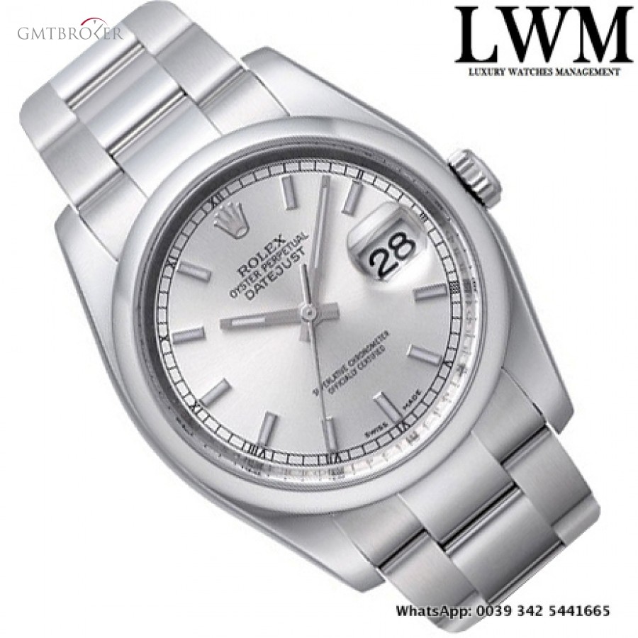 Rolex Datejust 116200 silver dial Full Set 2006s 116200 802098