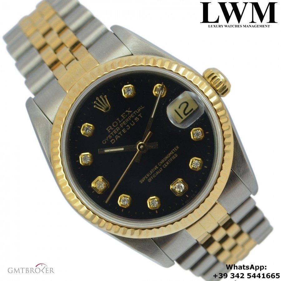 Rolex Datejust 68273 black diamonds dial Full Set 68273 856955