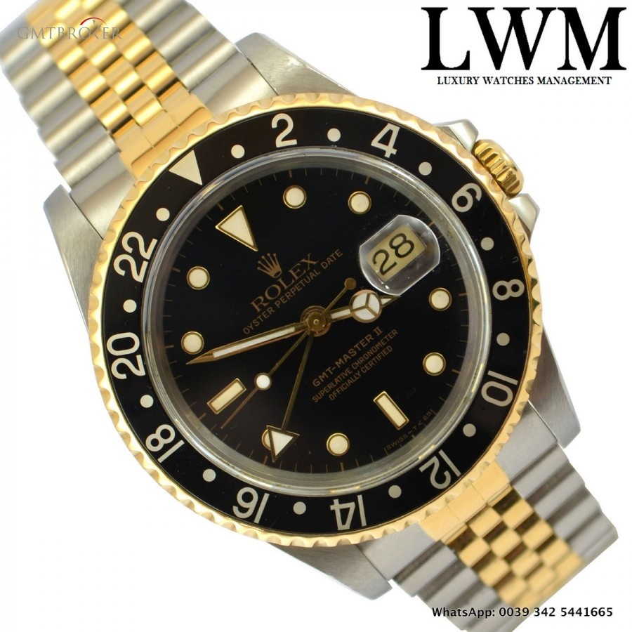 Rolex GMT Master II 16713 black dial Full Set 1994 16713 764069