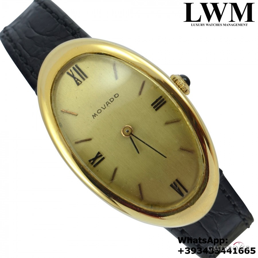 Anonimo MOVADO   Oval Museum Curvex yellow gold 18KT 1970 nessuna 859655