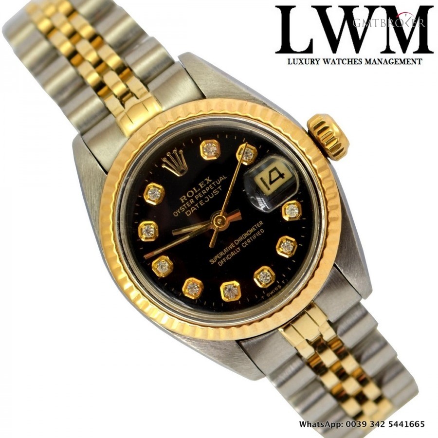Rolex Date 6917F ladies black diamonds dial 6917F 760351