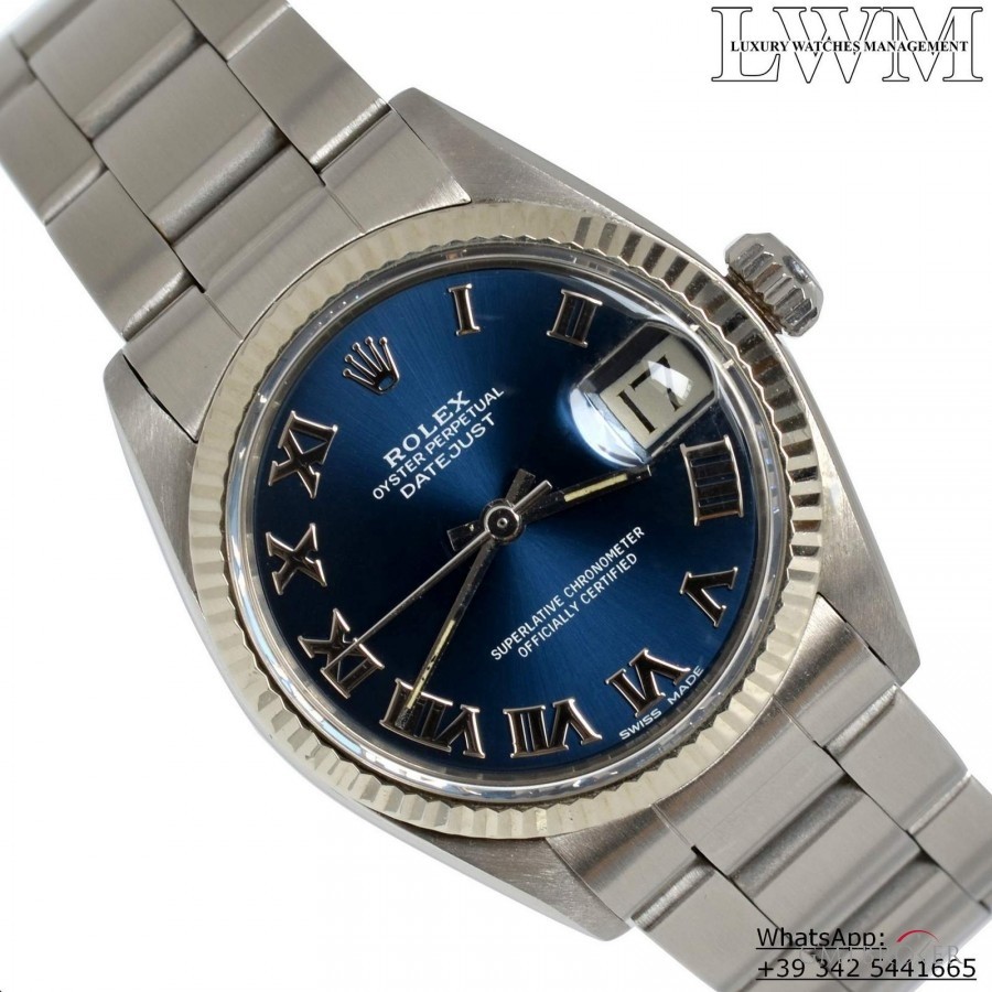 Rolex Datejust 6827 blue roman dial full set 1977 6827 901361