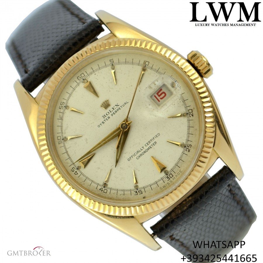 Rolex Datejust 6305 Ovettone cream dial yellow gold firs 6305 816854
