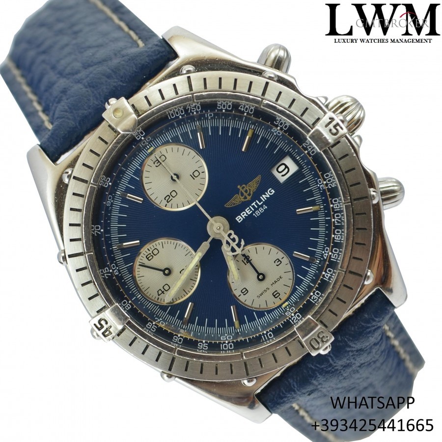 Breitling Chronomat A13047 blue dial Full Set 19 A13047 820799