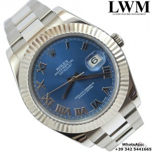 Rolex Datejust II 116300 blue roman dial Full Se 116300 838084