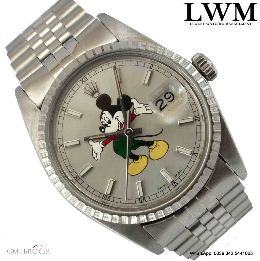 Rolex Datejust 16030 silver Miki Mouse dial 1982s 16030 744475