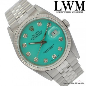 Rolex Datejust 16234 dial Tiffany color diamonds indexes 16234 746311