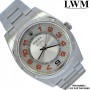 Rolex Air King 114210 silver orange dial Full Set