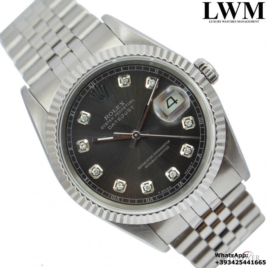 Rolex Datejust 16234 Dark Gray Diamond dial Full 16234 852914