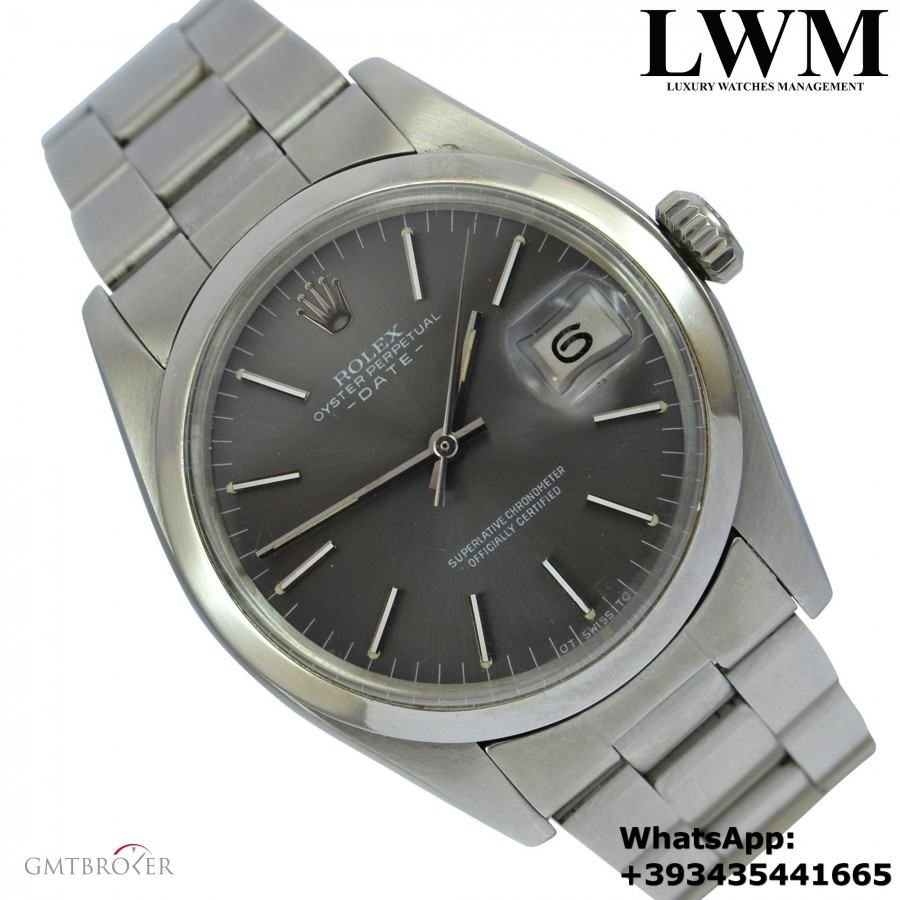 Rolex Date 1500 dark gray dial automatic 1974 1500 862205