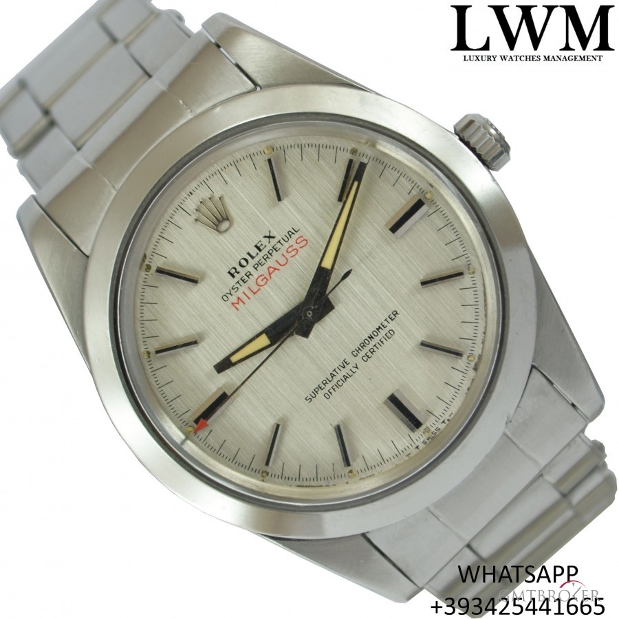 Rolex Milgauss 1019 silver dial very rare Full Se 1019 818936