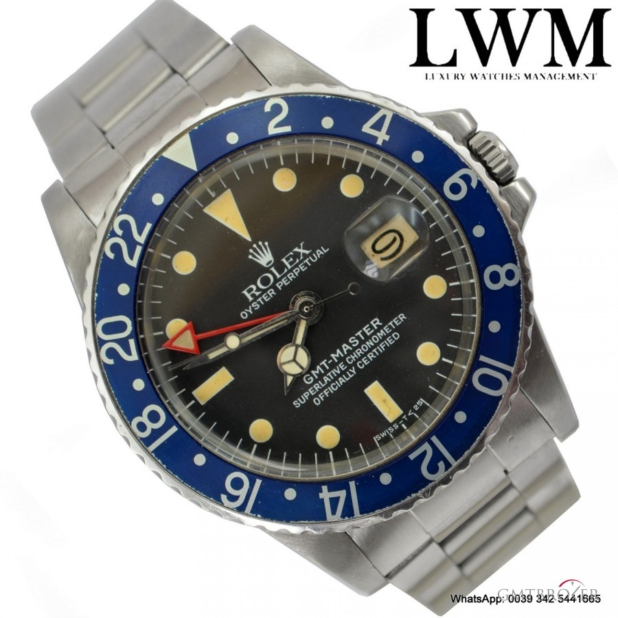 Rolex GMT Master 1675 Blueberry bezel Red Arrow very rar 1675 747331
