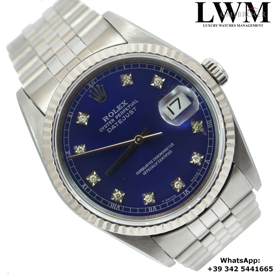 Rolex Datejust 16234 Blue Diamond dial Full Set 16234 846601