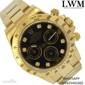 Rolex Daytona 116528 yellow gold black diamond di 116528 824546