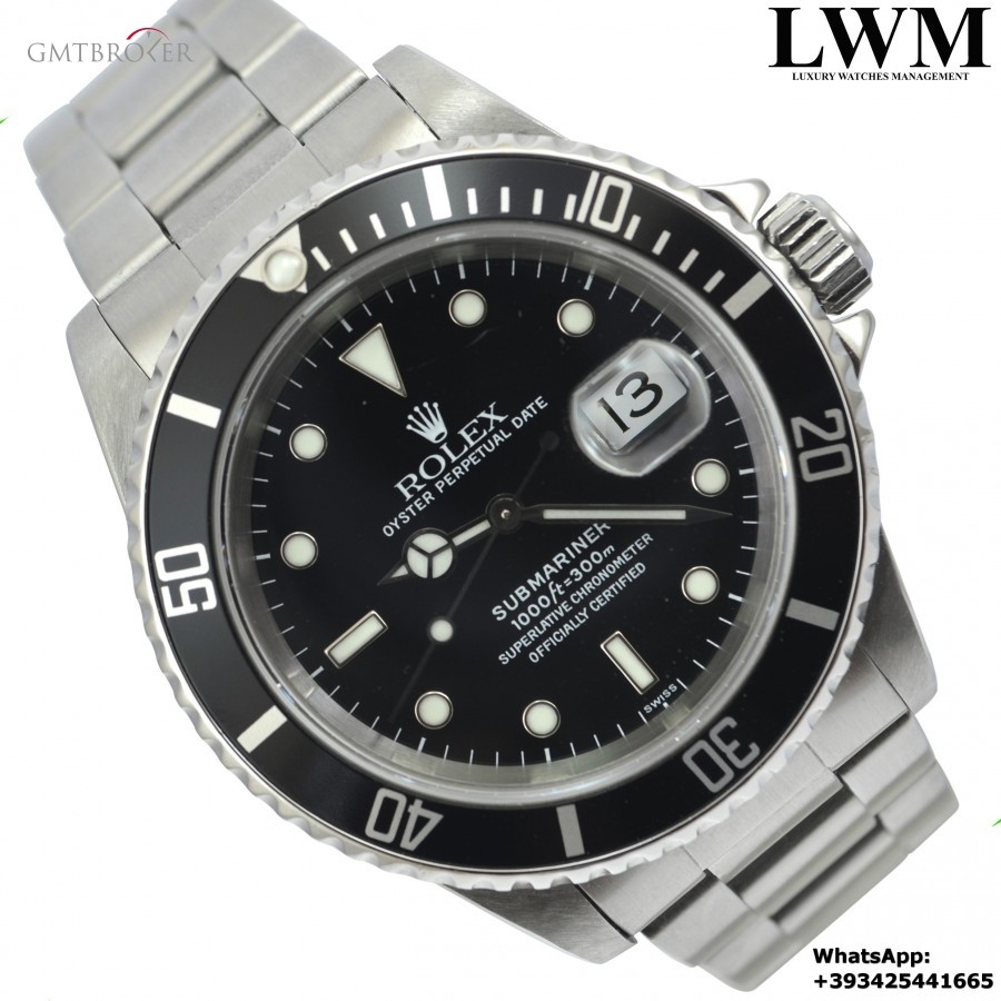 Rolex Submariner 16610 Date U Serial Luminova 199 16610 852044