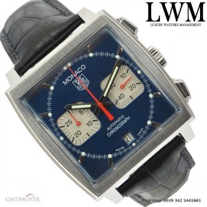 TAG Heuer Monaco CW2113 chronograph Steve McQueen blue dial CW2113 762385