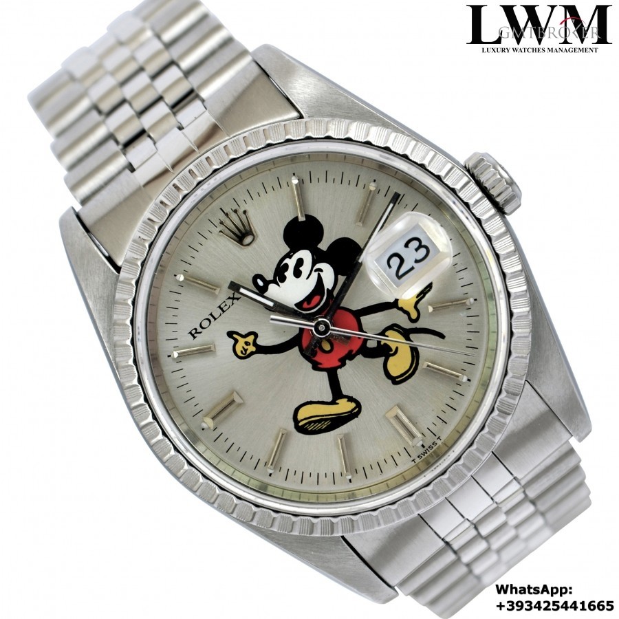 Rolex Datejust 16220 Mickey Mouse Silver dial 19 16220 848297