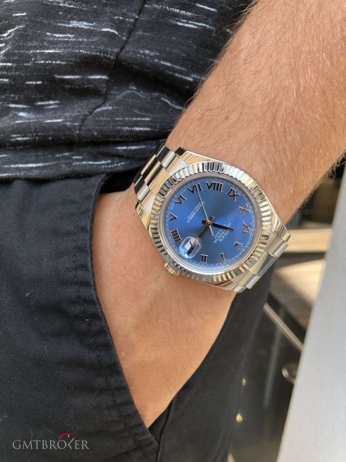 Rolex Datejust II 116300 Blue Roman dial Full Se 116300 833081