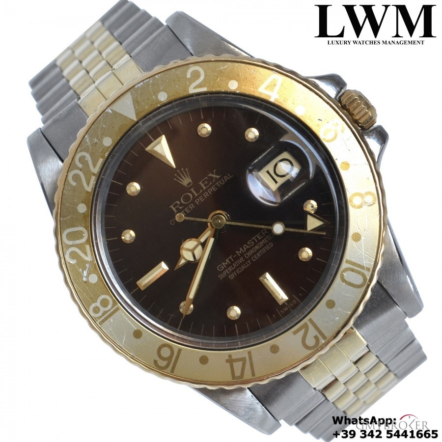 Rolex GMT Master 16753 brown nipple dial Tiger Ey 16753 882605