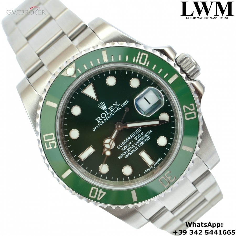 Rolex Submariner 116610LV Date HULK green dial Fu 116610LV 836707