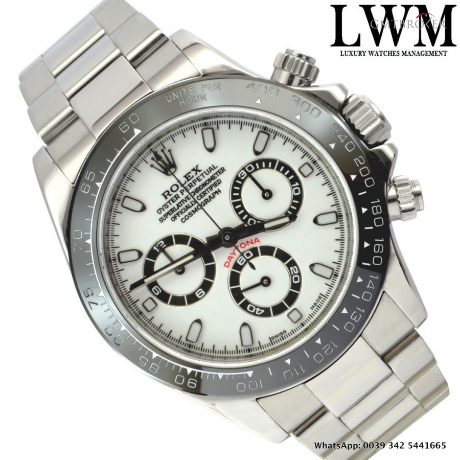 Rolex Daytona 116520 White Dial bezel Cerachrom Basilea 116520 744787