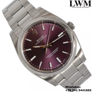 Rolex Oyster Perpetual 114200 Red Grape dial Full 114200 892796