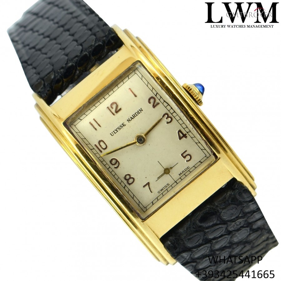 Anonimo ULYSSE NARDIN Locle Suisse Curved Square Yellow Go nessuna 821267