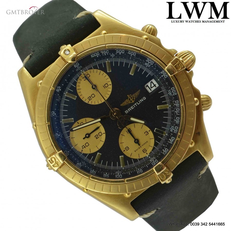 Breitling Chronomat 81950 yellow gold 18KT black dial 1984 81950 806915