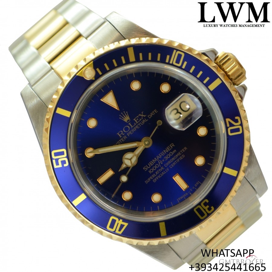Rolex Submariner 16613 Date blue dial Full Set 19 16613 822353