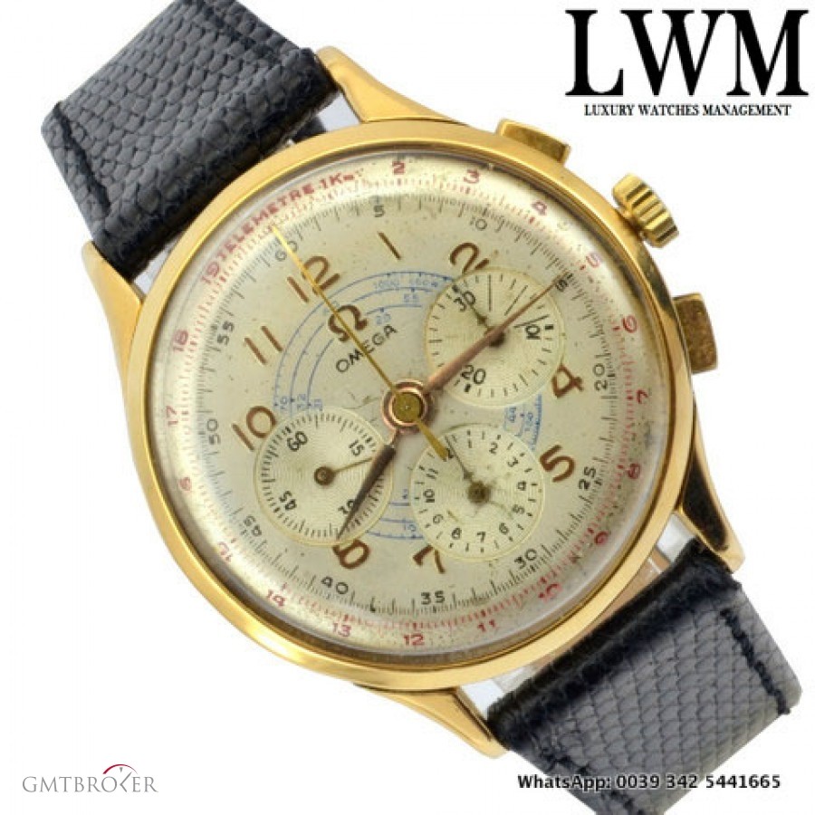 Omega Cronografo oro giallo calibro Lemania pre 321 1940, Photo 1 on  Gmtbroker