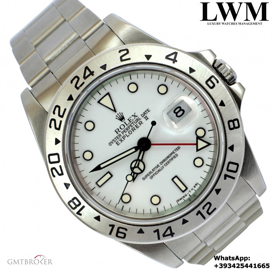 Rolex Explorer II 16570 white dial indexes grain 16570 845440