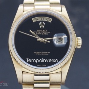 Rolex Yellow gold 18K Onyx black dial box and paper 18038 893270