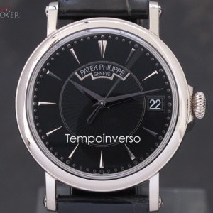 Patek Philippe Officer back white gold black opalin dial full set 5153G001 859748
