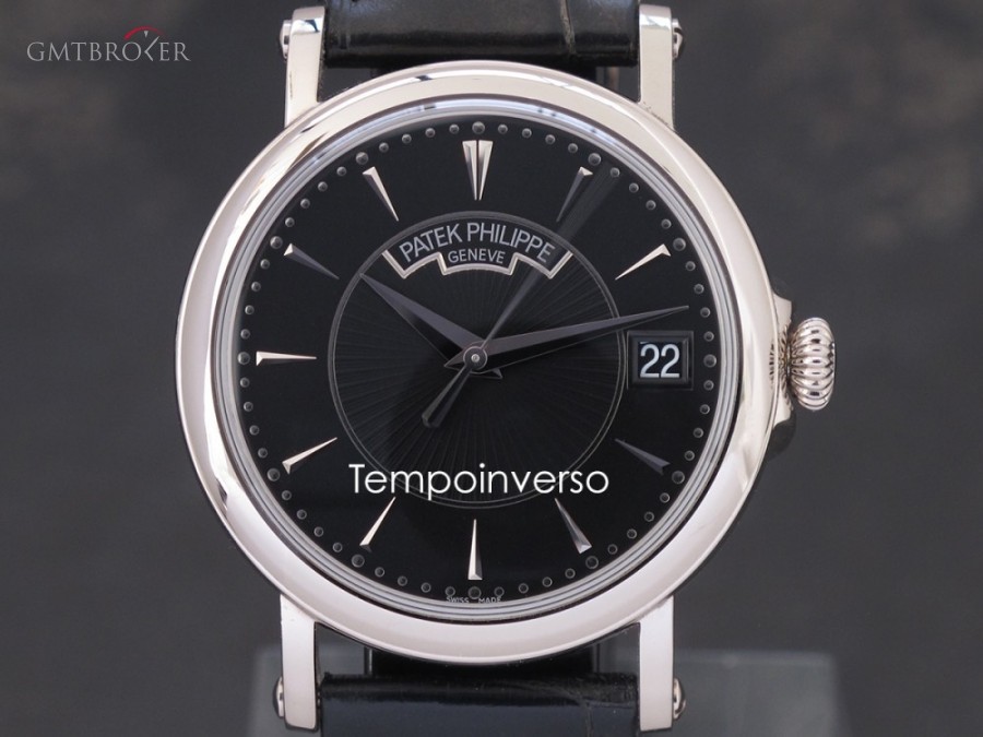 Patek Philippe Officer back white gold black opalin dial full set 5153G001 859748