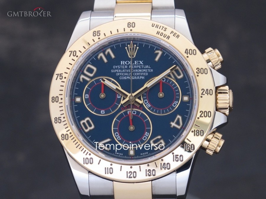 Rolex Cosmography steelgold blue arabic dial full set 116523Randomseries 823004