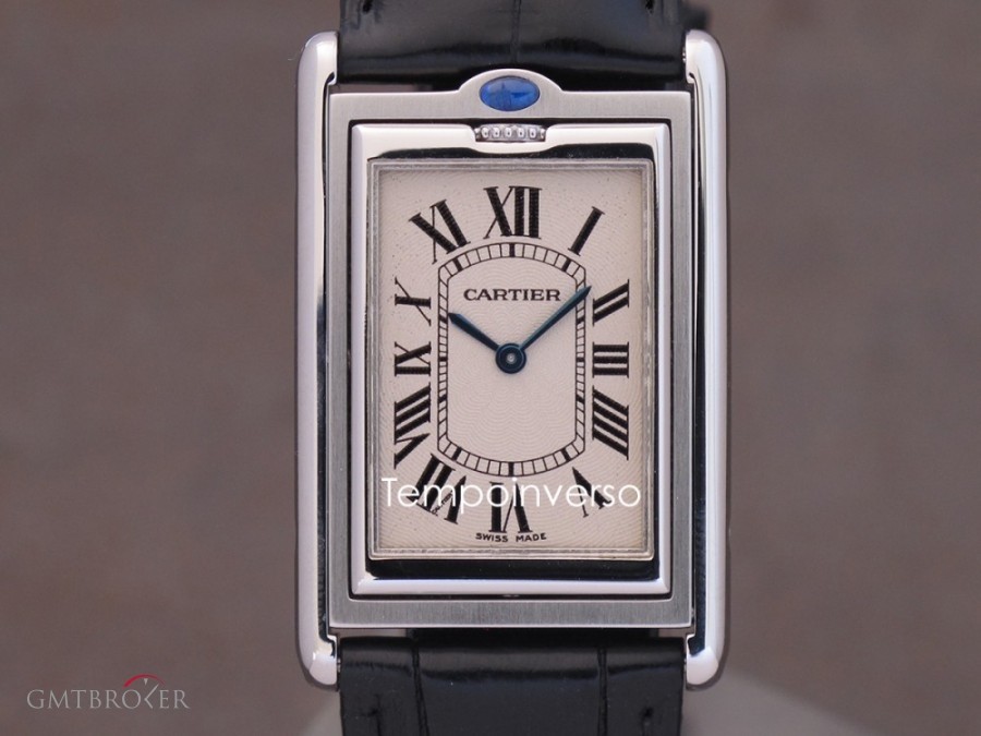 Cartier Basculante steel hand-wound mechanical box and 2 W1011358 827666