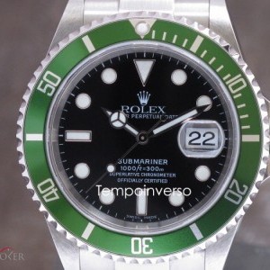 Rolex Date green Fat Four bezel Mark II Full set NOS 16610LVFseries 783470