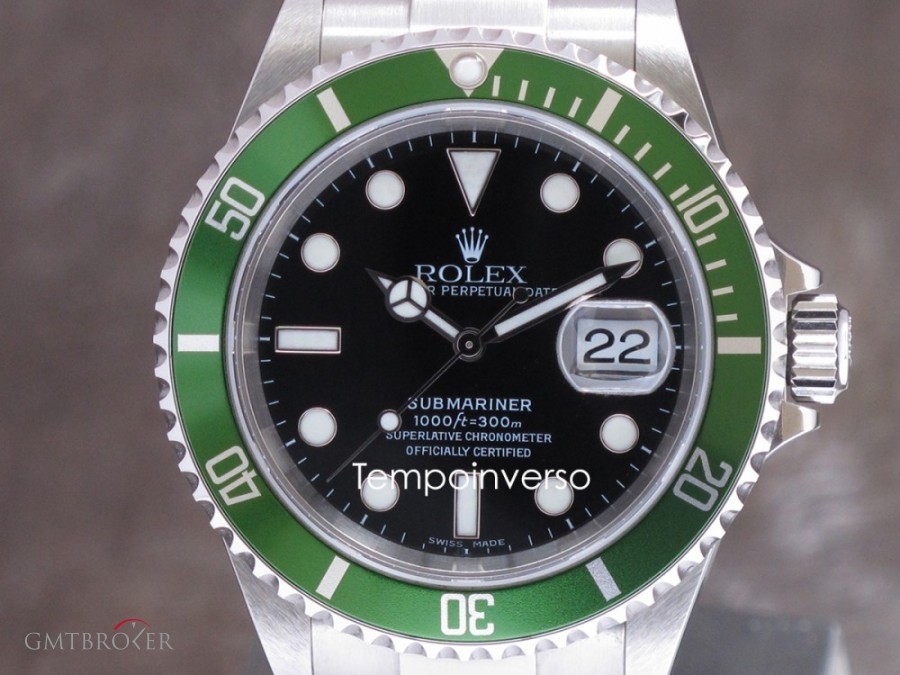 Rolex Date green Fat Four bezel Mark II Full set NOS 16610LVFseries 783470