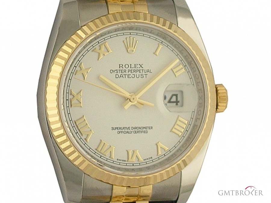 Rolex Datejust 36mm StahlGelbgold Jubil Armband Ref 1162 116233 107451
