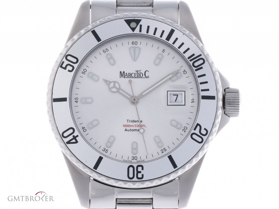 Marcello C. C Tridente 1000m Diver Date Stahl Automatik 44mm B nessuna 249147
