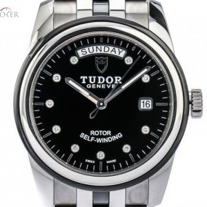 Tudor Glamour Day Date Stahl Keramik Automatik Diamond 3 56010N/LB 132749