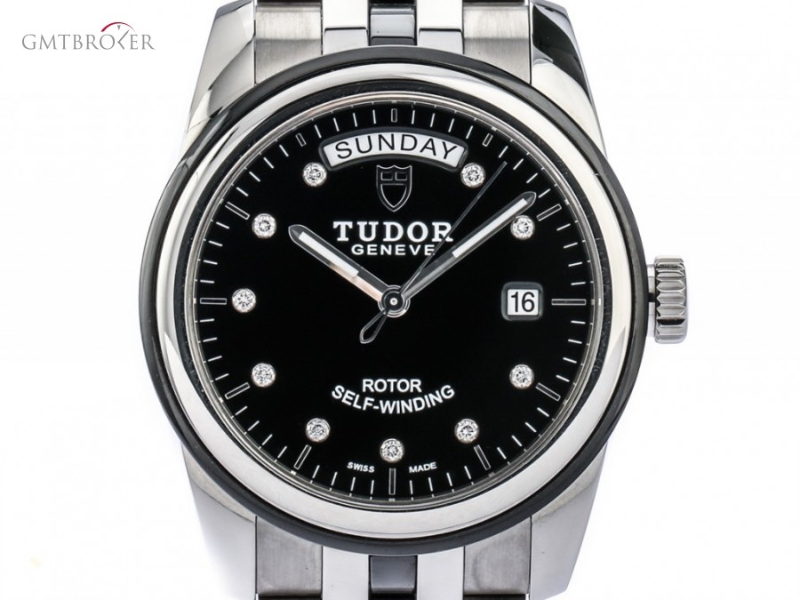Tudor Glamour Day Date Stahl Keramik Automatik Diamond 3 56010N/LB 132749