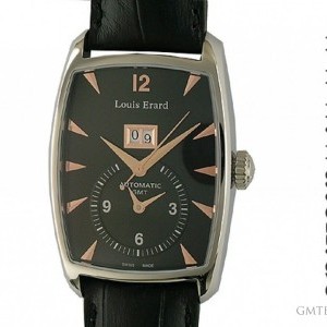 Louis Erard 1931 Tonneau Classic Big Date GMT Stahl Automatik 82210AA02 107921