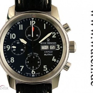 Revue Thommen Airspeed X Large Day Date Stahl Automatik Chronogr 16051.6537 104275